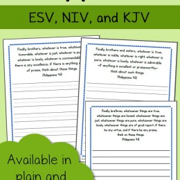 FREE Bible Copywork