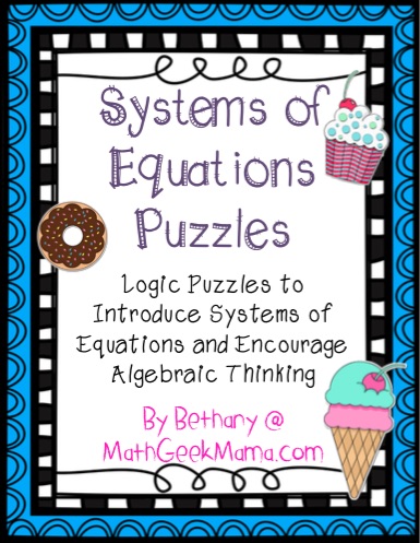 FREE Systems of Equations Puzzles