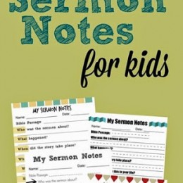 FREE Sermon Notes for Kids
