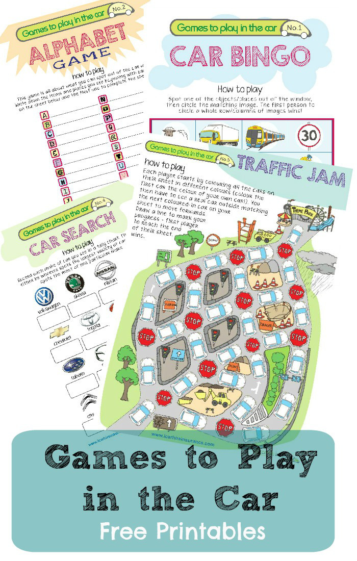 FREE Games for in the Car printables