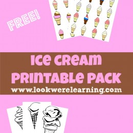 FREE Ice Cream Printables pack