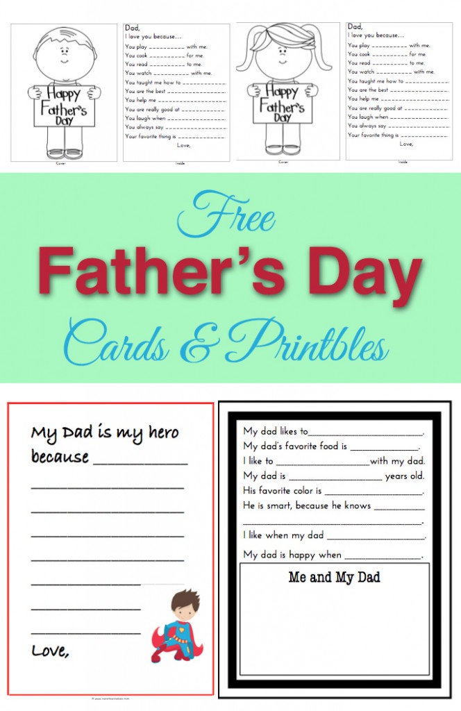 FREE Father's Day printables