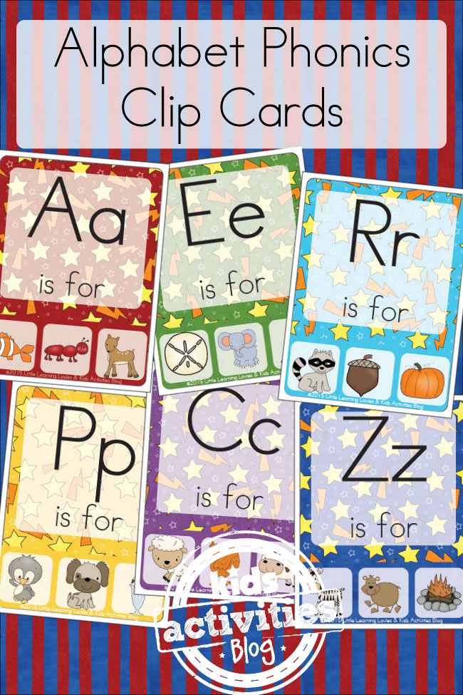 FREE Alphabet Phonics Clip Cards