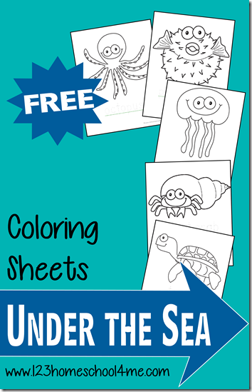 FREE Under the Sea Coloring Sheets