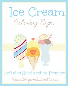 FREE Ice Cream Coloring Pages