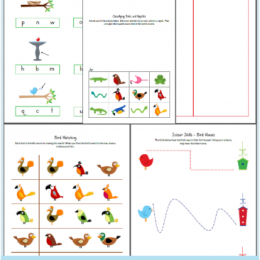 FREE Bird Themed Worksheets