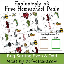 FREE BUG SORTING EVEN & ODD PACK (instant download)