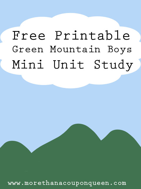 FREE Green Mountain Boys Mini Unit Study