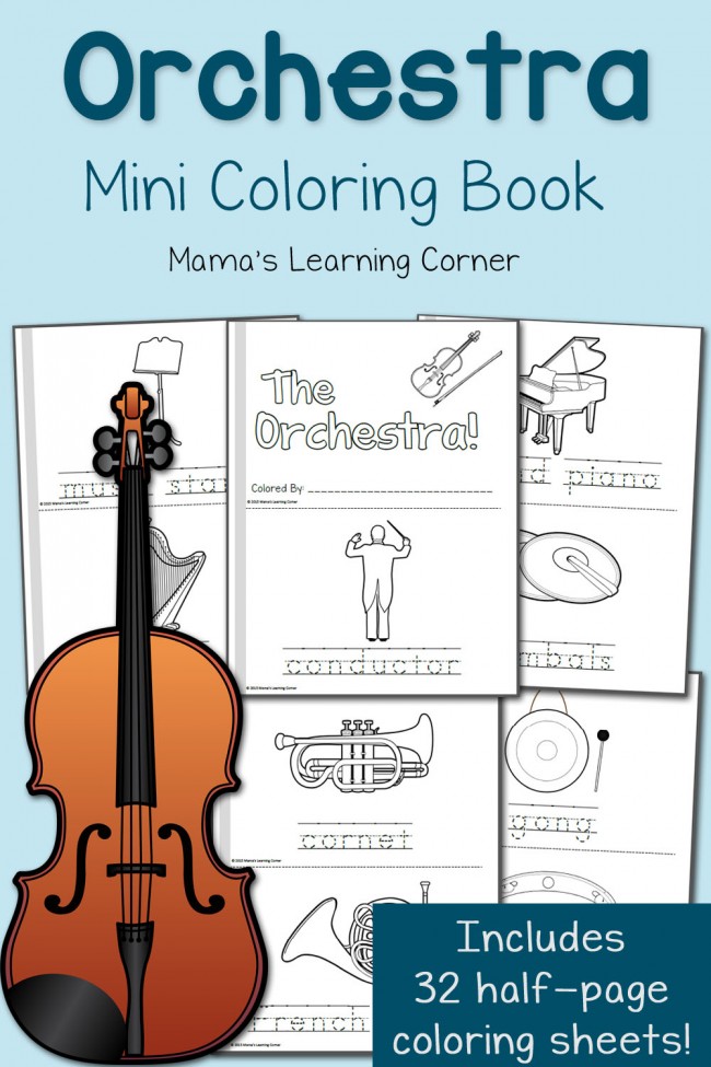 FREE Orchestra Mini-coloring book