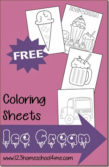 FREE Ice Cream Coloring Sheets