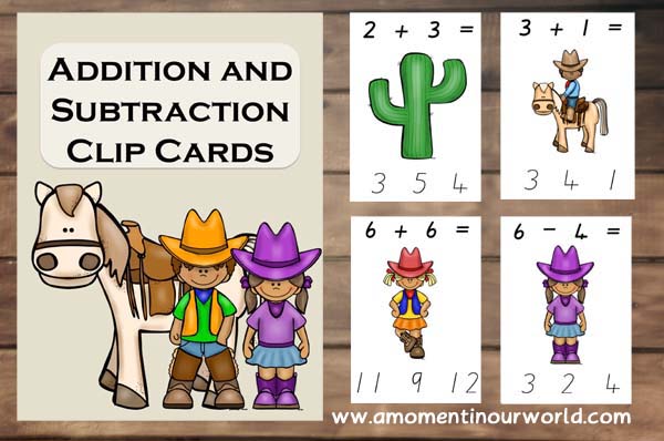 FREE Math Clip Cards