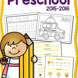 FREE Preschool Calendar