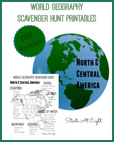 FREE Scavenger Hunt Geography