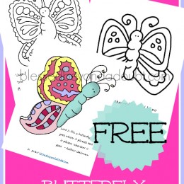 REE Butterfly Coloring Sheets