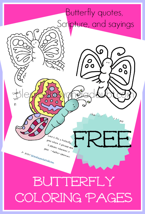 REE Butterfly Coloring Sheets