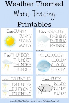 FREE Weather Tracing Printables