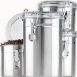 Anchor Hocking 4 Piece Stainless Steel Canister Set Only $17!