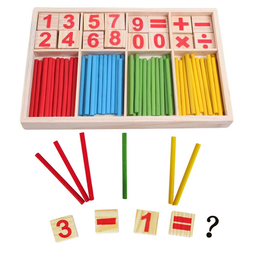 Wooden Number Cards & Counting Rods Only $6.30 + Free Shipping!