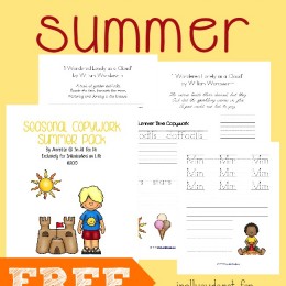 Free Summer Copywork Pages