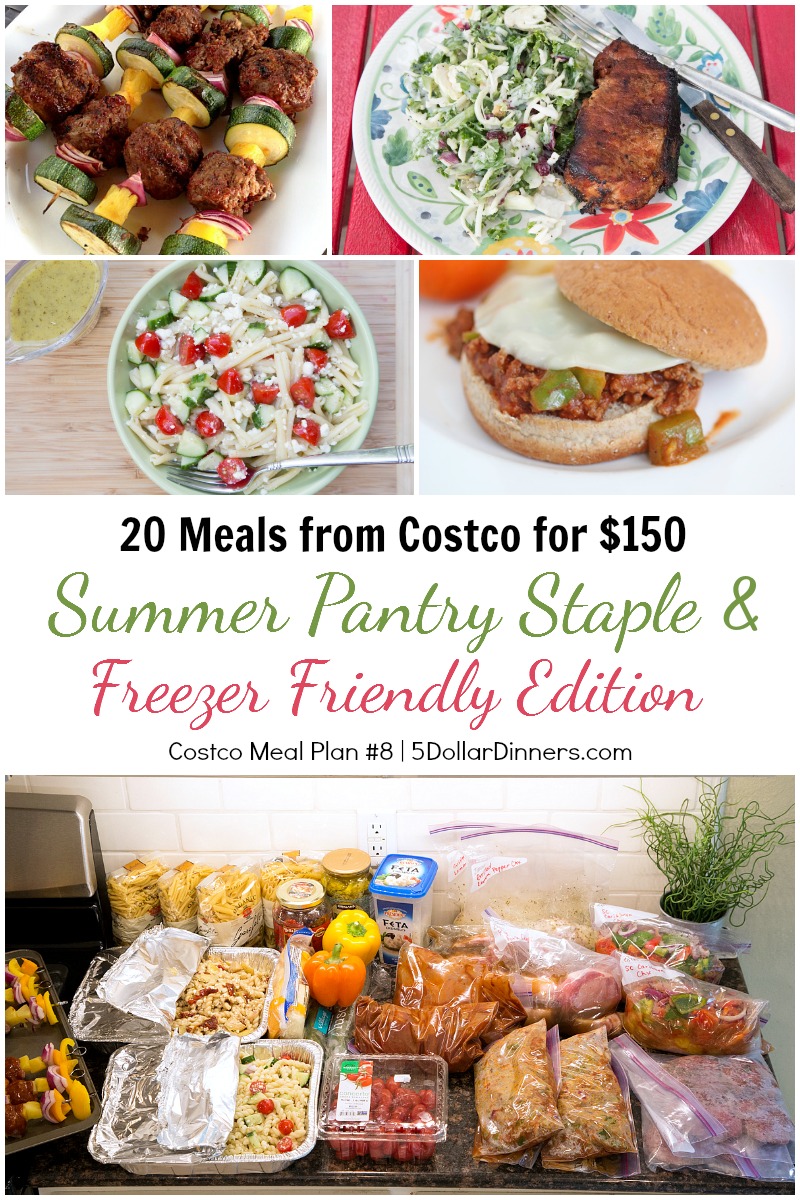 Costco Summer Meal Plan - 20 Meals Under $150!