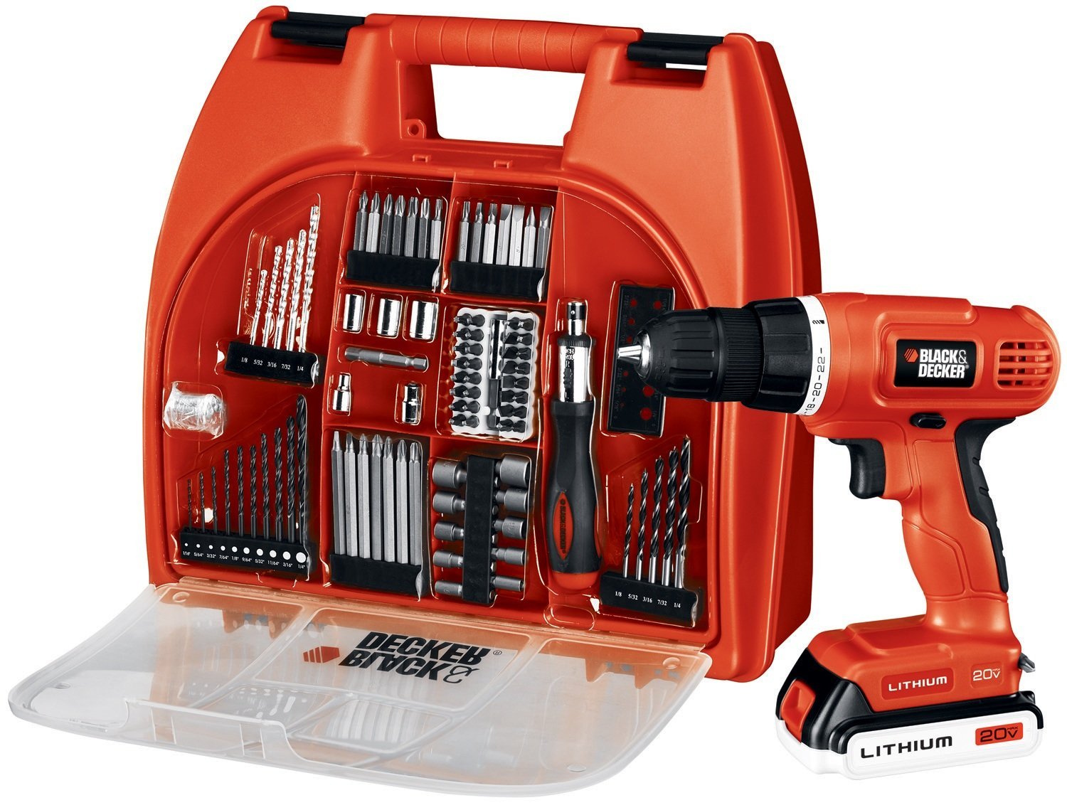 Black & Decker 20 Volt Drill Kit with 100 Accessories Only $63! (Reg. $140!)