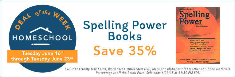 Homeschool Deal of the Week: 35% Off Spelling Power Books!