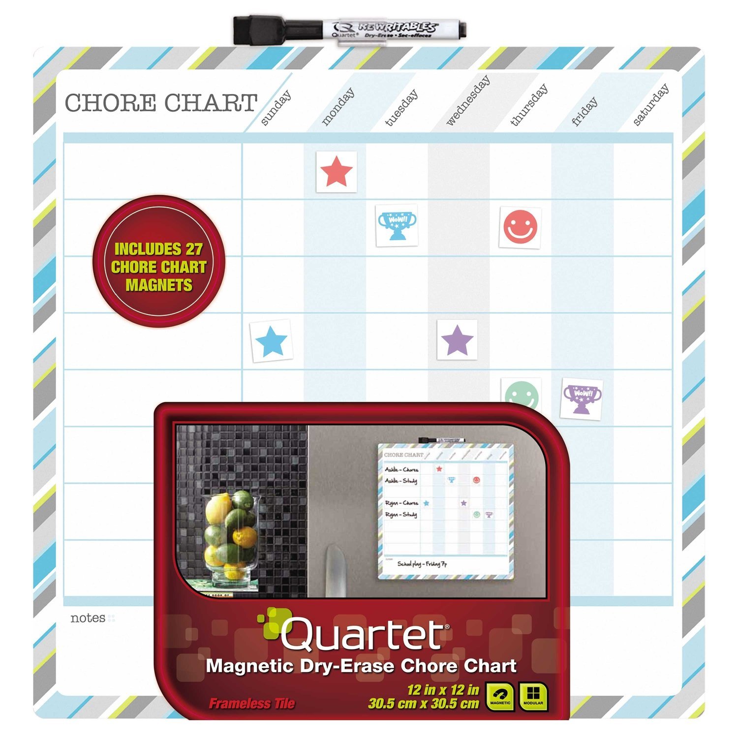 Quartet Magnetic Dry Erase Chore Chart Only $9.69!