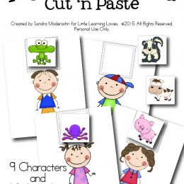 FREE Preschool Cut and Paste