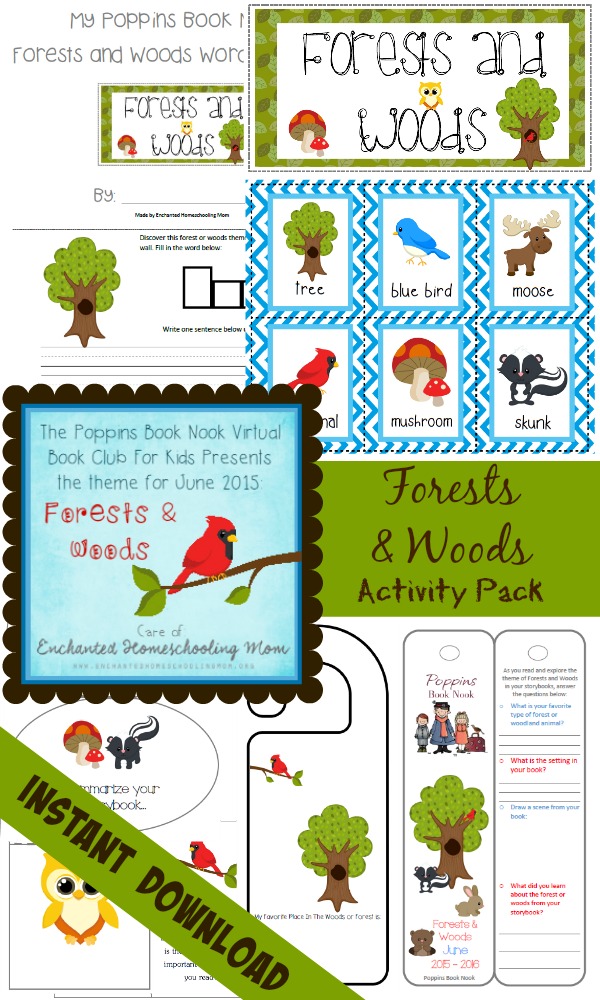 FREE Forests and Woods Reading and Lapbook Pack