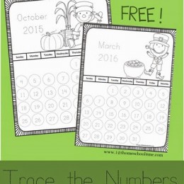 FREE Trace the Number pack