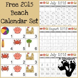 FREE Beach Calendar Set for 2015