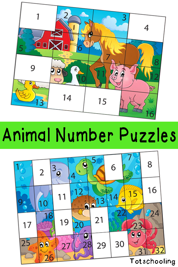 FREE Animal Puzzles