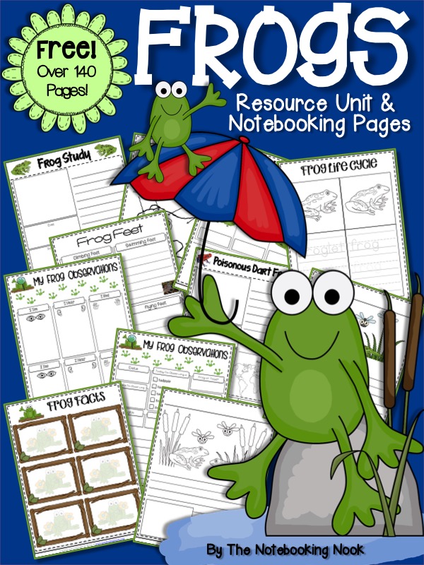 FREE Frog Notebooking  pack