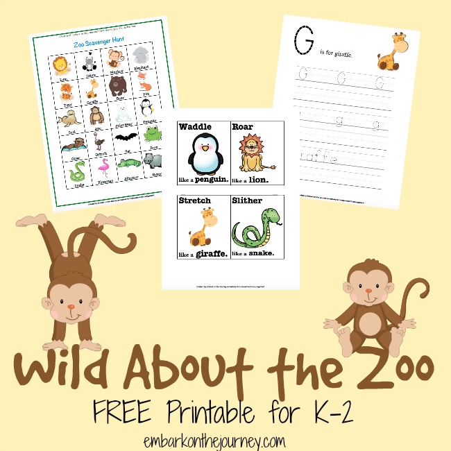 FREE Wild About the Zoo Printable Pack