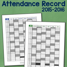 FREE Homeschool Attendance Record