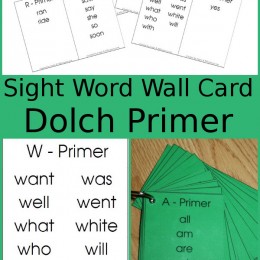 FREE Dolch Sight Words Wall Cards