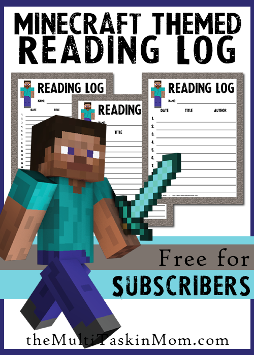 FREE Minecraft Reading Log