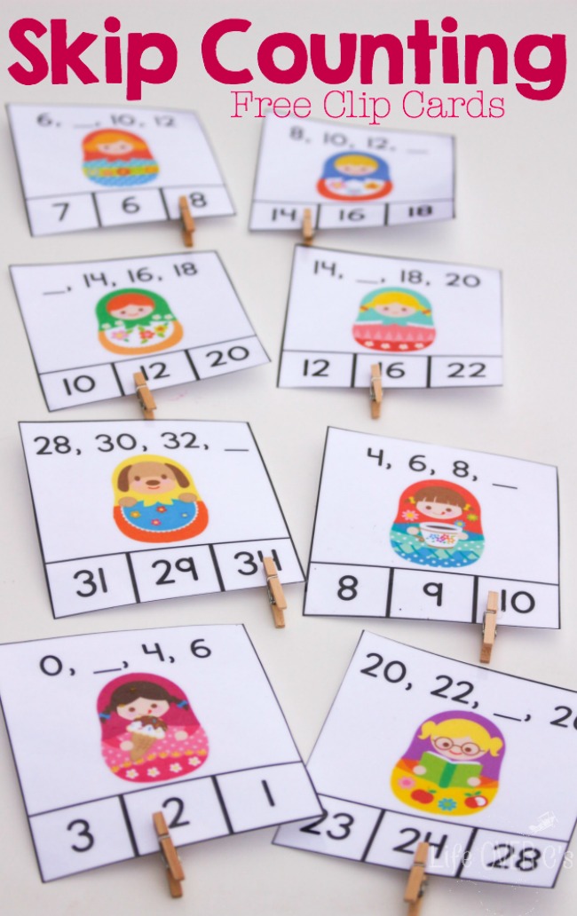 FREE Skip Counting Cards