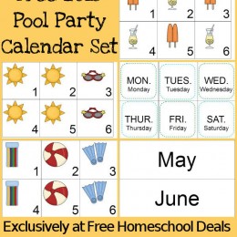 FREE 2015 POOL PARTY AB, ABC, AAB PATTERN CARDS CALENDAR SET (instant downloads)