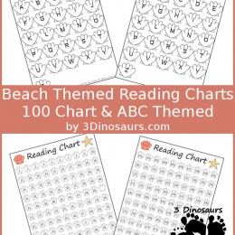 FREE Beach Themed Reading Charts