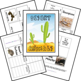 FREE Desert Animals Lapbook and Figures