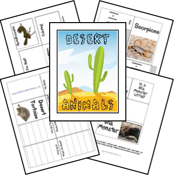 FREE Desert Animals Lapbook and Figures