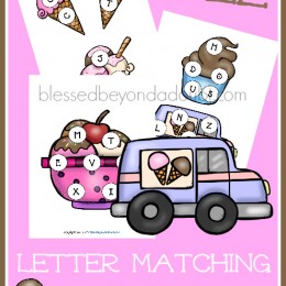 FREE Ice Cream Letter Matching