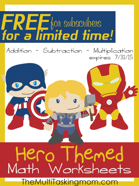 FREE Hero Themed Math Pack