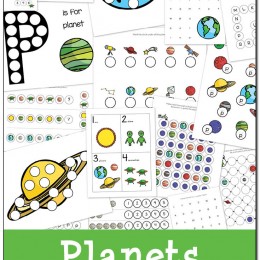 FREE Planets Do-a-Dot Printables