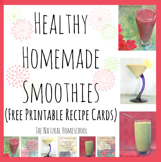 FREE Smoothie printable Cards