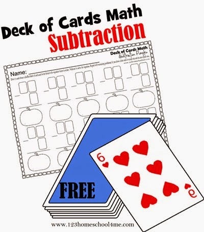 FREE Subtraction Cards Game