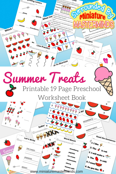 FREE Summer Treats PreK Pack