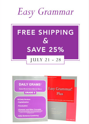 25% Off Easy Grammar Curriculum + Free Shipping!