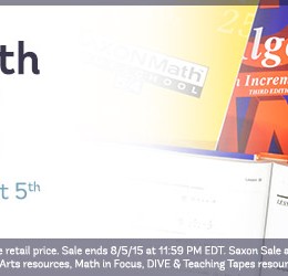 25% Off Saxon Math Curriculum